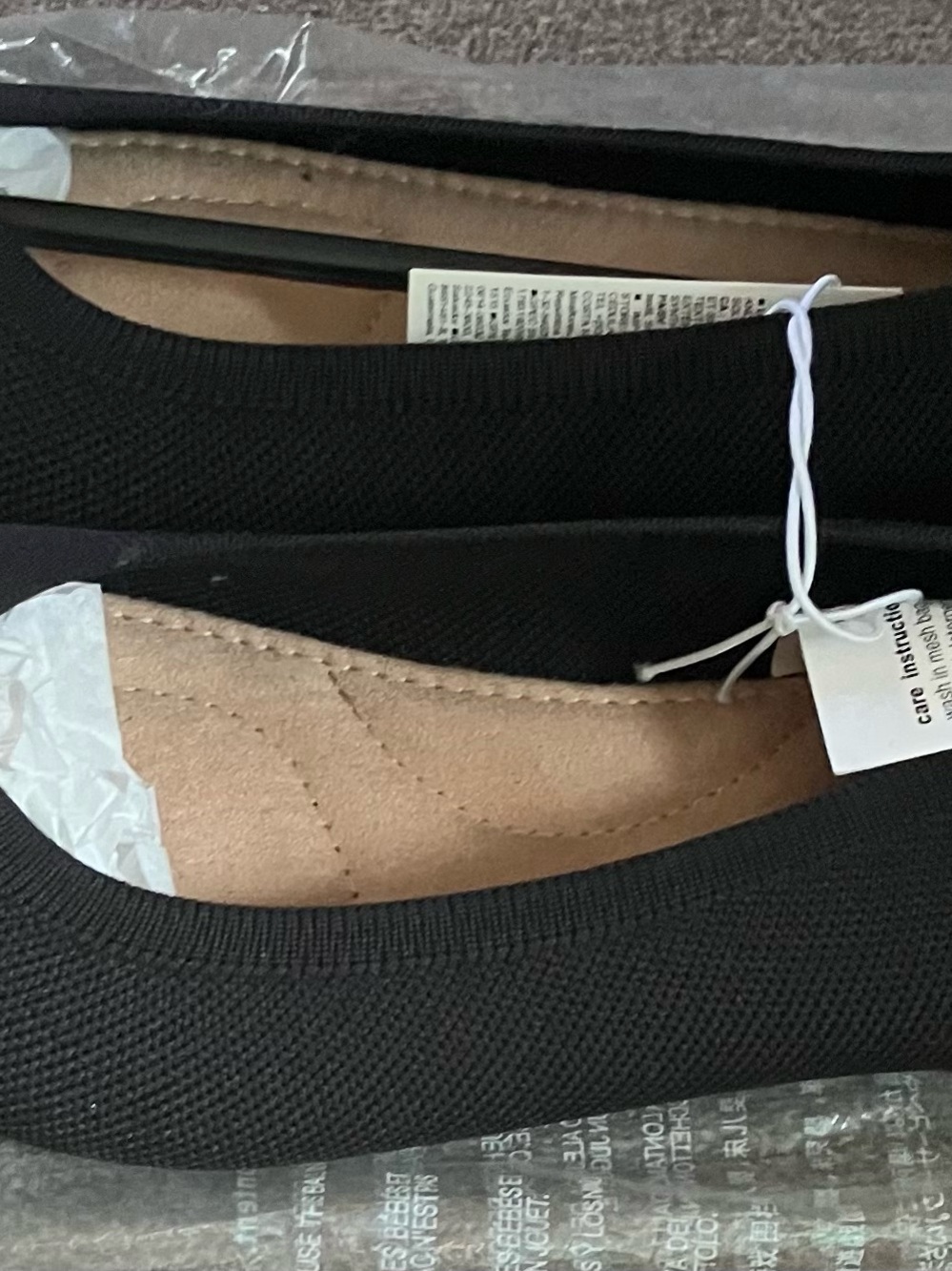 Black Woven Women’s Flats Brand New In Box Size 6